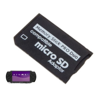 Adaptador Memory Stick Pro Duo a micro SD para Sony PSP