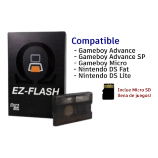 Cartucho Ez Flash Omega + Micro SD para Gameboy Advance GBA / NDS