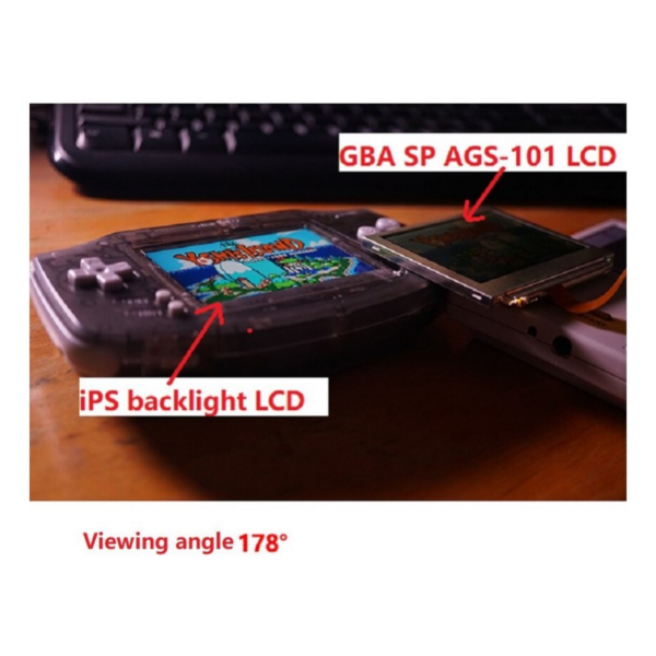 Pantalla Display Mod Ips V3 luz Retroiluminada Para Nintendo Gameboy Advance GBA - Imagen 3