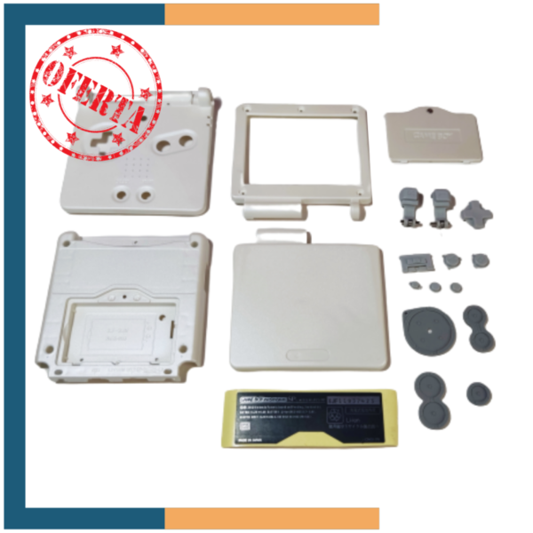 Carcasa Repuesto Blanca para Nintendo Gameboy Advance SP GBA Sp