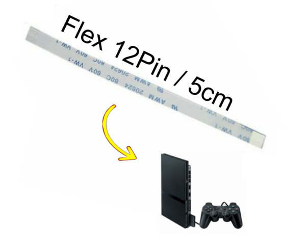 Cable Flex Cinta 12 Pin 5 cm  para Sony PS2 Serie 50000 - Imagen 2