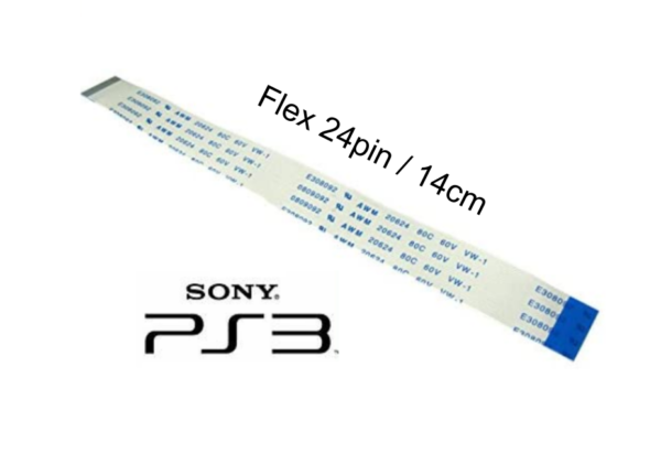 Cable Flex Cinta 24 Pin 14cm Compatible con Sony PS3 KES450A - Imagen 2