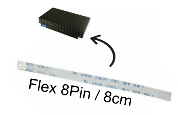 Cable Flex Cinta 8 Pin 8 cm para Sony PS2 Serie 90000 - Imagen 2