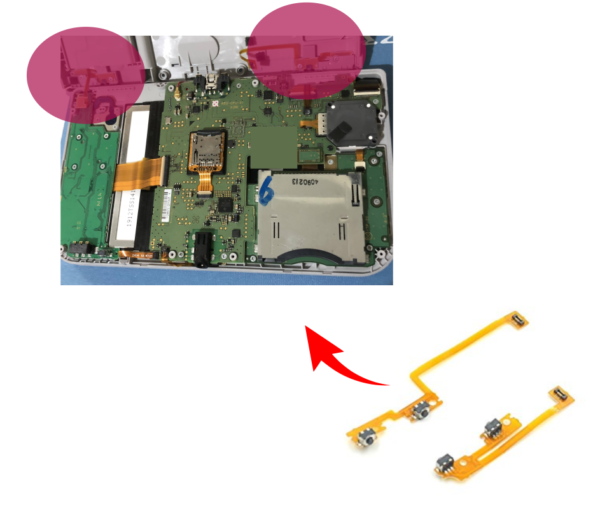 Flex Cable Gatillos Botones L y R para Nintendo New 3DS XL - Imagen 2
