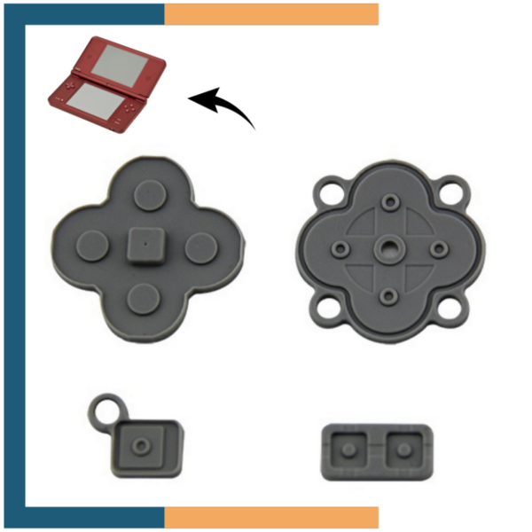 Gomas Membranas Silicona de Botones para Nintendo Dsi XL