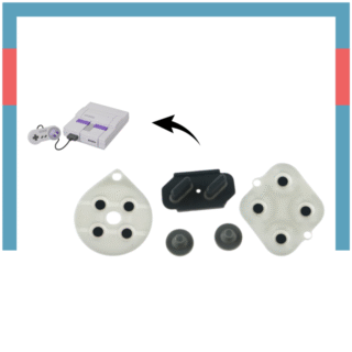 Gomas Membranas Silicona Botones para Control Nintendo SNES