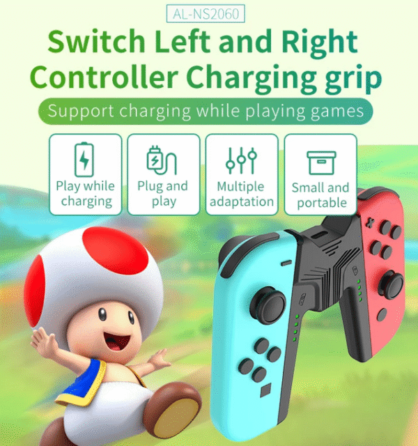 Hand Grip Cargador Soporte para Nintendo Switch Joycon - Imagen 3