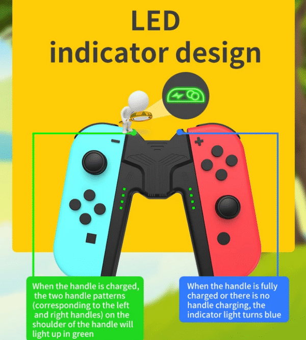 Hand Grip Cargador Soporte para Nintendo Switch Joycon - Imagen 2