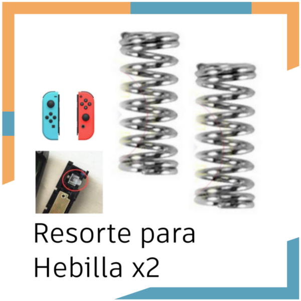 2x Muelle Resorte Hebilla Botón para Nintendo Switch Joycon