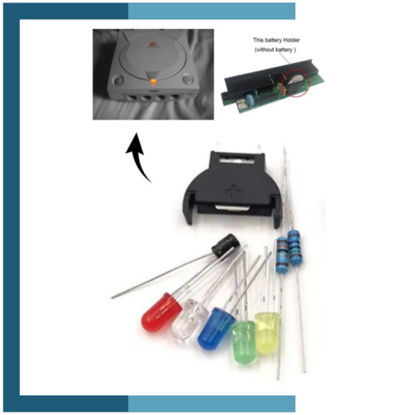 Mod Fix slot de Batería y led Compatible con Sega DreamCast