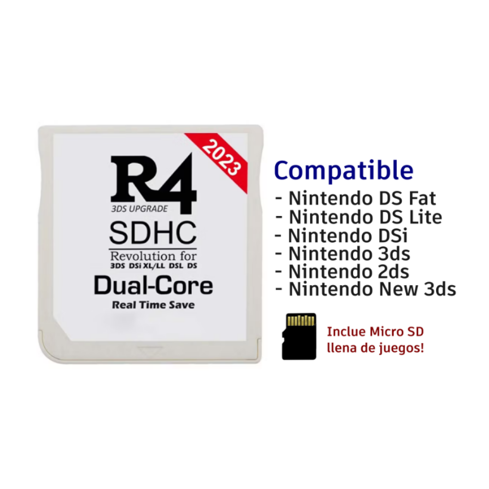 Cartucho R4 SDHC para Nintendo 3DS, DSi y NDS