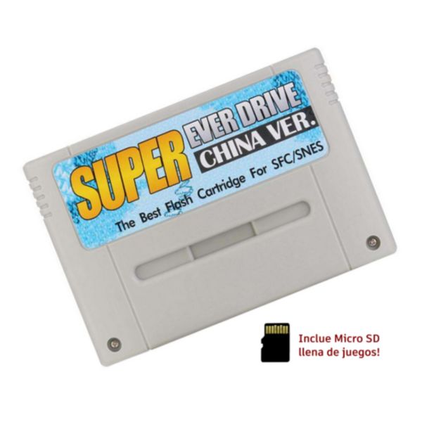 EverDrive Flashcard + MicroSD Adaptador para Super Nintendo SNES
