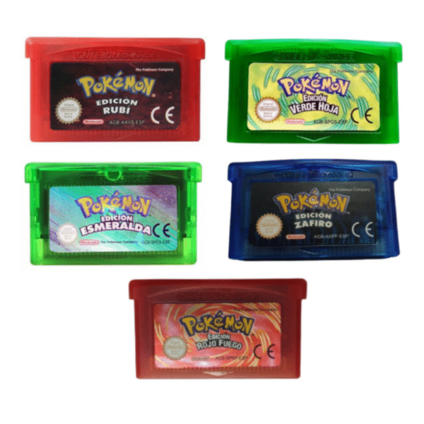 Juego Cartucho Pokemon Verde Hoja / Rojo Fuego / Esmeralda / Zafiro / Rubi en Español para Gameboy Advance GBA y NDS