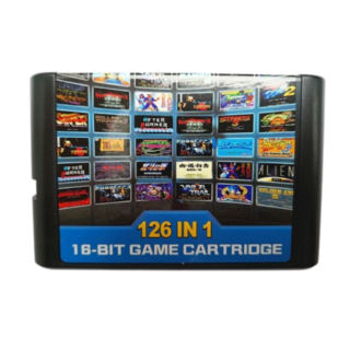 Cartucho Sega Genesis 126 en 1 con Street Fighter II y Batman