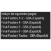 Pack Final Fantasy 5 en 1 + FF Tactics para Gameboy Advance GBA y NDS - Imagen 4