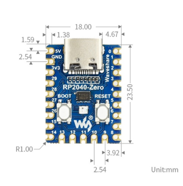 Modulo Raspberry Pi PICO RP2040 de 2MB Zero de doble núcleo - Imagen 5