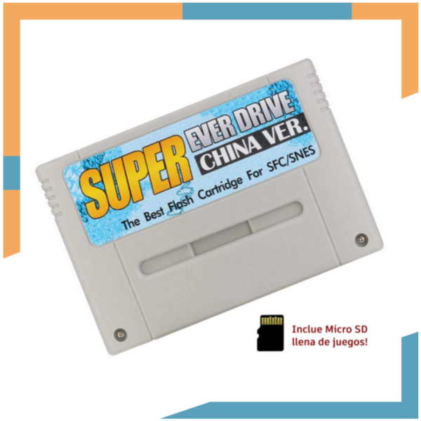 EverDrive Flashcard + MicroSD Adaptador para Super Nintendo SNES