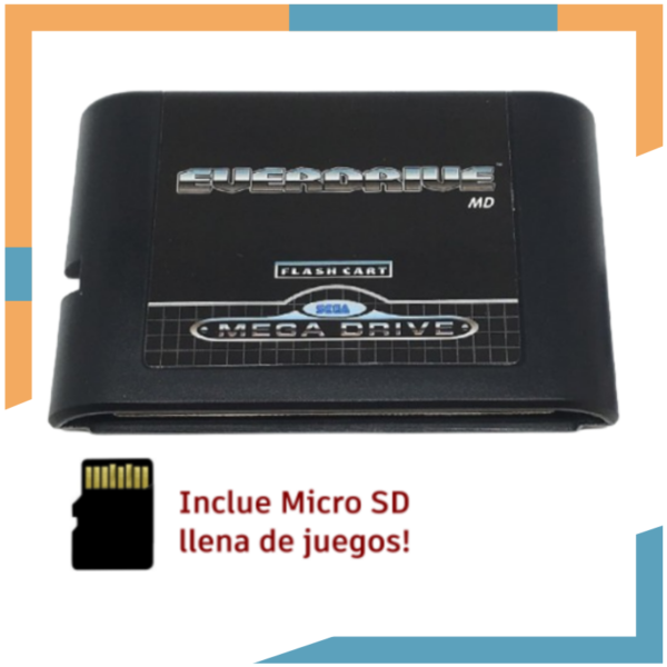 EverDrive FlashCard MDOSV36 + MicroSD para Sega Megadrive Genesis