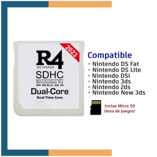 Cartucho R4 + Micro SD con juegos para Nintendo 3DS / NDS / Dsi
