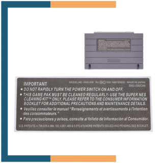 Sticker Etiqueta Calcomanía Stiker Label para Cartucho SNES
