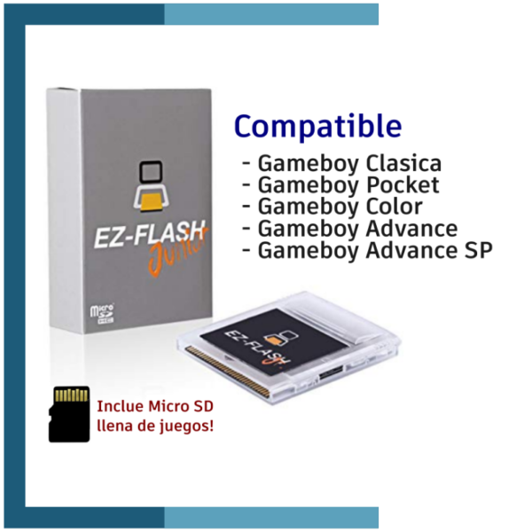 Juego Ez Flash Jr + Micro SD para Gameboy Color / Pocket / DMG