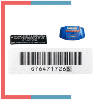 x2 Set Sticker Etiqueta Código para Gameboy Advance GBA