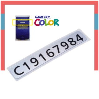 Stiker Código Etiqueta Pegatina para Gameboy Pocket GBP y Gameboy Color GBC