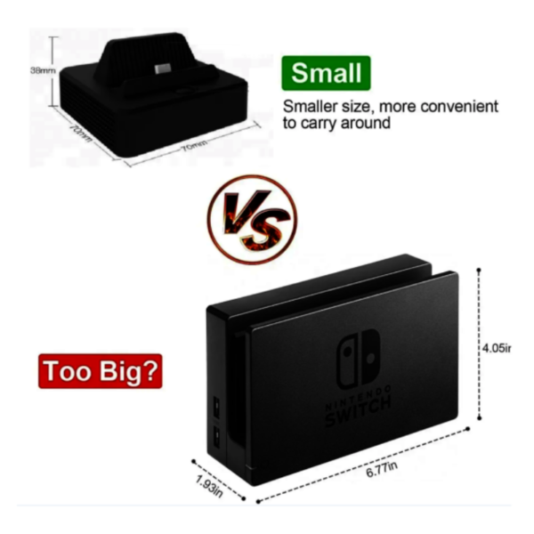 Soporte Mini Dock Dobe HDMI adaptador para Nintendo Switch - Imagen 2