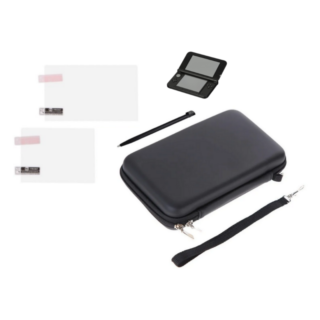 Estuche de cremallera Rígido + Protector de Pantalla + Lápiz Tactil Stilus para Nintendo 3DS XL