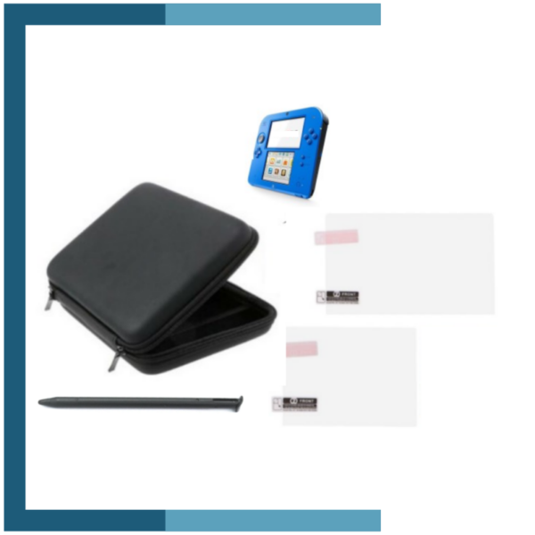 Estuche rígido + Protector de Pantalla + Lápiz táctil para Nintendo 2DS