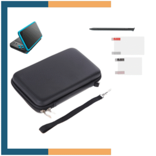 Estuche Rigido + Protector Screen + Lapiz para Nintendo New 2DS XL