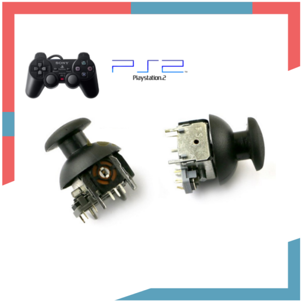 2x Análogo Analógico Joystick + 2 Capucha Palanca Para Sony PS2 Play Station 2 Dualshock 2