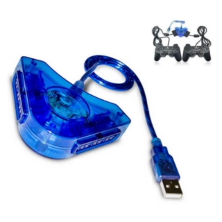 Cable Adaptador doble control PS2 a USB Compatible Sony PlayStation 2 DualShock 2 PS2