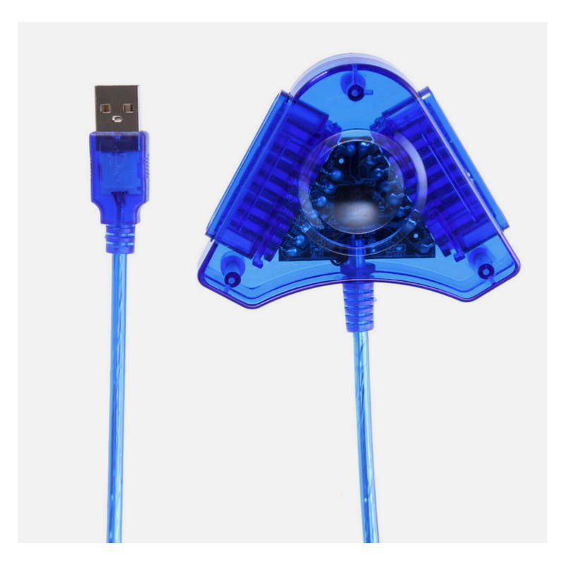 Cable Adaptador doble control PS2 a USB Compatible Sony PlayStation 2 DualShock 2 PS2 - Imagen 3