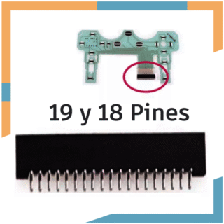 Puerto Conector para Flex de Control Sony PS2 Play Station 2 de 18 pines y 19 pines