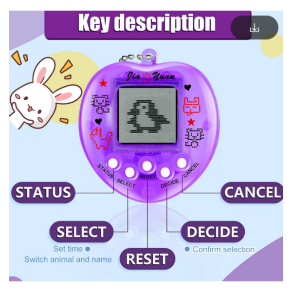 Llavero Tamagotchi Mascota Virtual Juguete para Niños - Imagen 3