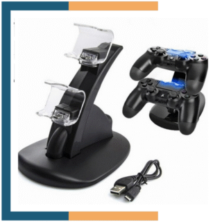 Soporte Base de Carga para 2 Controles Sony PS4 Dualshock 4