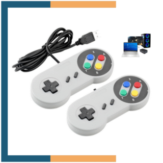 x2 Control Alámbrico Mando Clásico Version SNES Joystick USB para PC / RaspBerry