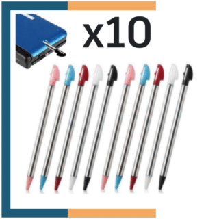 x10 Lápiz Óptico Táctil Stylus Metálico Extensible para Nintendo 3ds XL Old