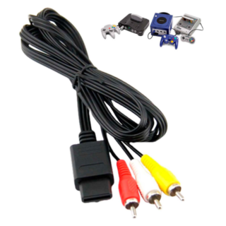 Cable Audio Video RCA para Super Nintendo (SNES), N64 y GameCube