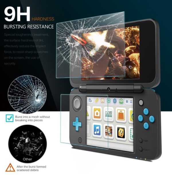 Vidrio Templado Protector Compatible Con Nintendo New 2DS XL - Imagen 2