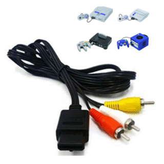 Cable de Audio y Video RCA para Nintendo super SNES, Nintendo 64 N84 y Nintendo Gamecube NGC