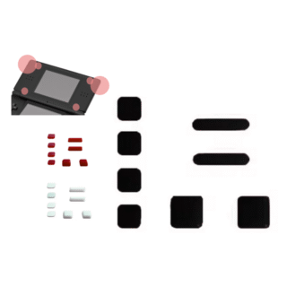 Set de silicona Tapón Cubretornillo para Nintendo DS Lite NDSL