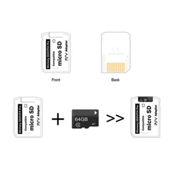 Adaptador MicroSD SD2Vita v5 Compatible con Sony PsVita Vita Fat modelo 100X / Slim modelo 200X - Imagen 4