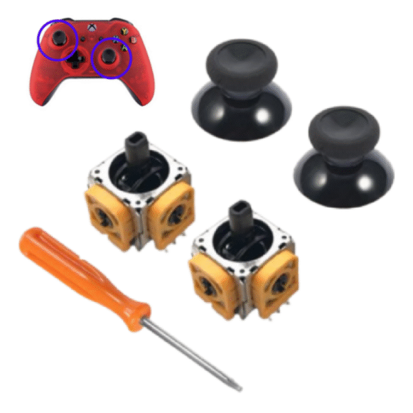 2x Análogo Analógico Joystick + 2 Capucha Palanca + Destornillador Torx T8 Para Microsoft Xbox One / Xbox Series