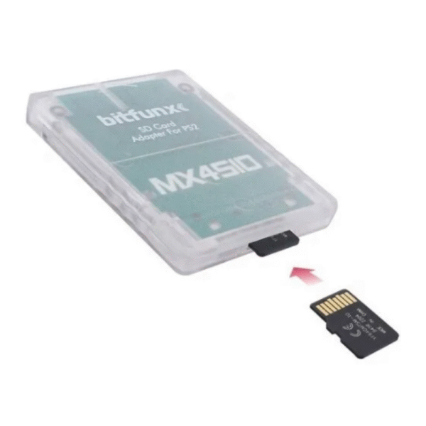 Lector de tarjetas Adaptador SD MX4SIO SIO2SD de Bitfunx para Sony PS2 Playstation 2