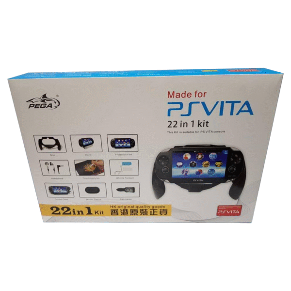 Set 22 en 1 Hand Grip / Protector Acrilico / Correa / Etc para Sony Ps Vita Fat 1000