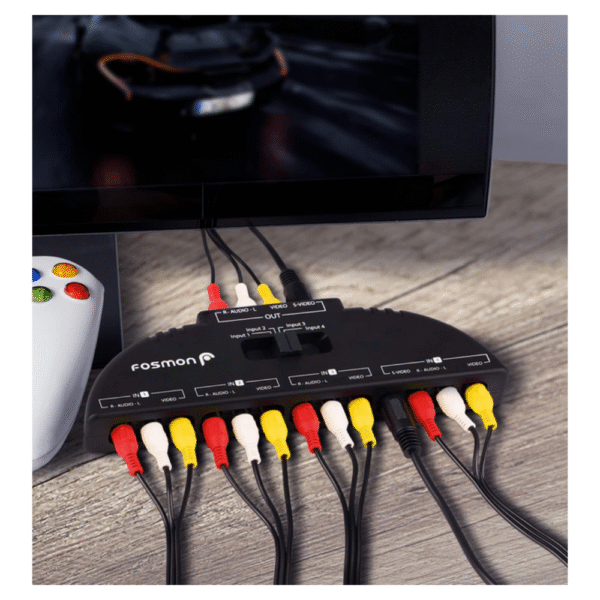 Splitter RCA de 4 Entradas, Adaptador de 4 vias Av, RCA o SuperVideo para consolas Retro. - Imagen 6
