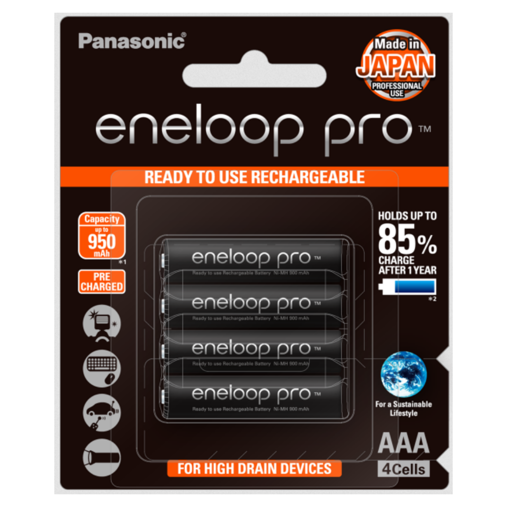 Pilas Recargables Panasonic Eneloop AAA 950mah Pack X4 - Imagen 2