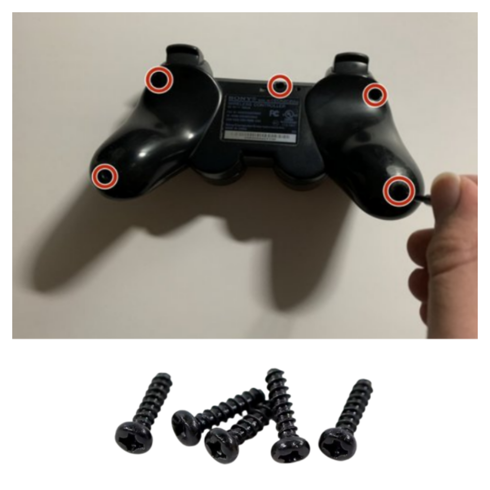 5x Tornillos Cross Compatible con Control Sony PS3 Dualshock 3 - Imagen 3